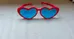 Large Red Heart Shaped Sunglasses  photo 1