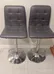 Set of Two Adjustable Grey Bar Stools photo 1