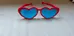 Red Heart-Shaped Sunglasses (Large Clown Size)  photo 1