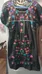 L Black Multicoloured Mexican Dress Embroidered photo 2