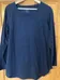 Navy Long- Sleeve Cotton Blend Shirt- Women’s L photo 1