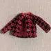 Vintage Doll Jacket - Red and Black Corduroy photo 1