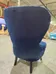 🌈🎈♻️ free BROKEN LEG CHAIR blue velvet ikea chair photo 3