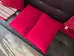 Two red rectangular pillows photo 2