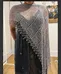 Silver scarf / shawl with crystal beading (Nordstrom) photo 1