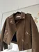 Zara Brown Suede Jacket photo 3