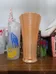 Peach Lustre ribbed glass vase photo 1