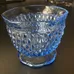 Vintage Indiana Blue sculpted Glass Sugar / Candy Bowl photo 1