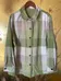 XL Wool Blend Plaid Shirt Vintage photo 1