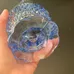 Vintage Indiana Blue sculpted Glass Sugar / Candy Bowl photo 2