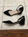 ALDO Black Suede Ankle Strap Heels US 7 photo 6