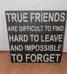 Rustic Wood Sign - True Friends Quote photo 1
