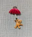 Vintage Bear with Umbrella Pin photo 1