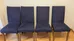 Set of 4 Navy Blue Dining Chairs photo 1