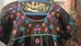 L Black Multicoloured Mexican Dress Embroidered photo 1