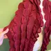Burgundy slinky scalloped scarf photo 2