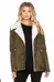 S to M - Moss Green Sherpa Moto Jacket photo 1