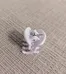 White Heart-Shaped Claw Hair Clip photo 2