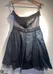 Vera Wang Black Strapless Silk Mesh Formal Dress photo 2