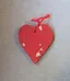 Red Wooden Heart Ornament photo 1