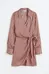 BNWT Satin Wrapover Shirt Dress photo 1