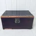 Antique Vintage Steamer Trunk Old Timey Suitcase Storage Chest photo 1