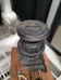 Cast iron pot belly stove coin bank photo 2