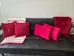 Two red rectangular pillows photo 3