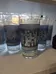 6 x vintage blue white printed glasses photo 4